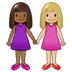 👩🏾‍🤝‍👩🏼 women holding hands: medium-dark skin tone, medium-light skin tone display on Samsung